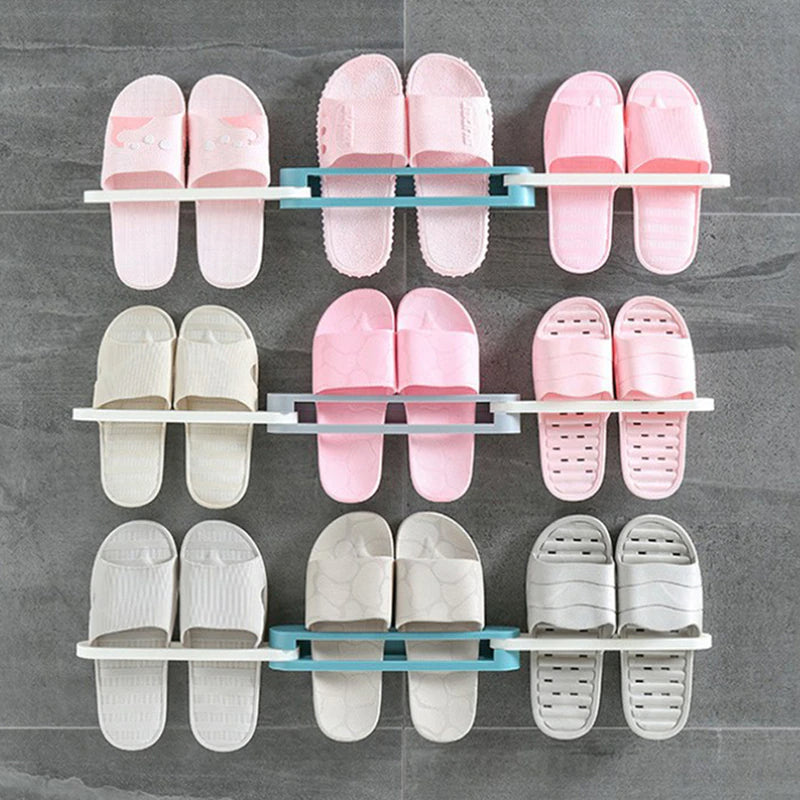 Space Saving Stick On Folding Shoe Organizer