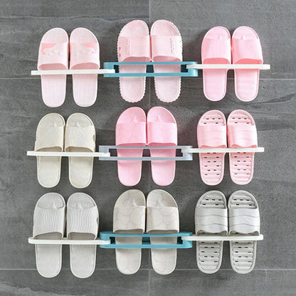 Space Saving Stick On Folding Shoe Organizer