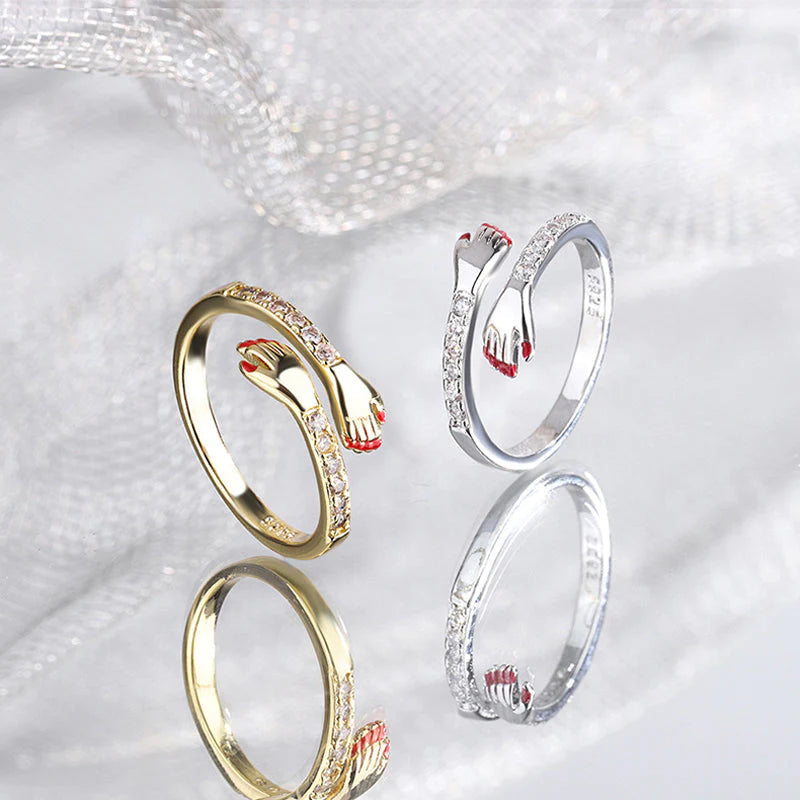 Lovely Heart Shaped Hug Ring