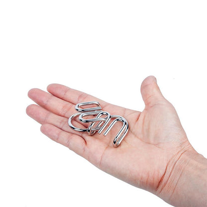 Silver Brain Teaser Ring Set