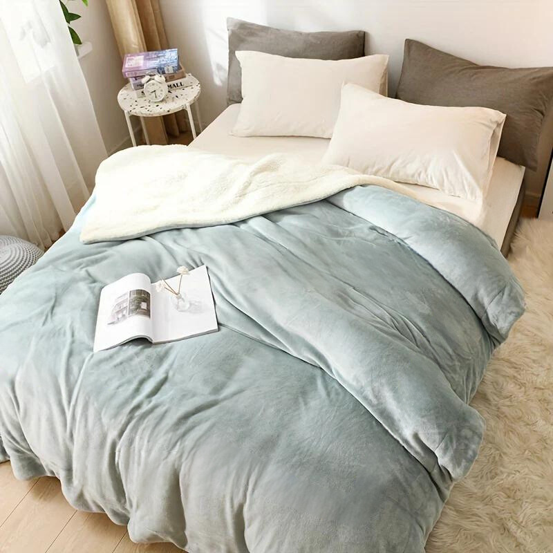 Plush Double Sided Fuzzy Blanket for Cozy Warmth