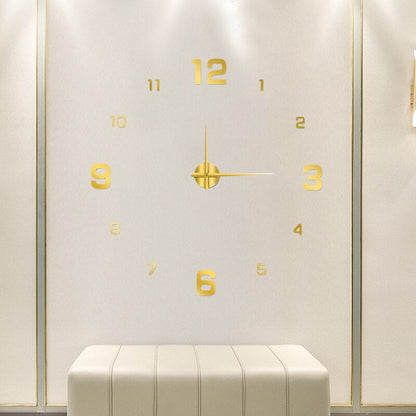 Modern Black Wall Clock with Quartz Movement