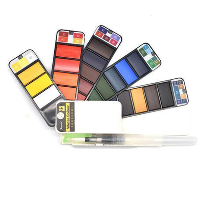 Compact Travel Watercolor Paint Sets