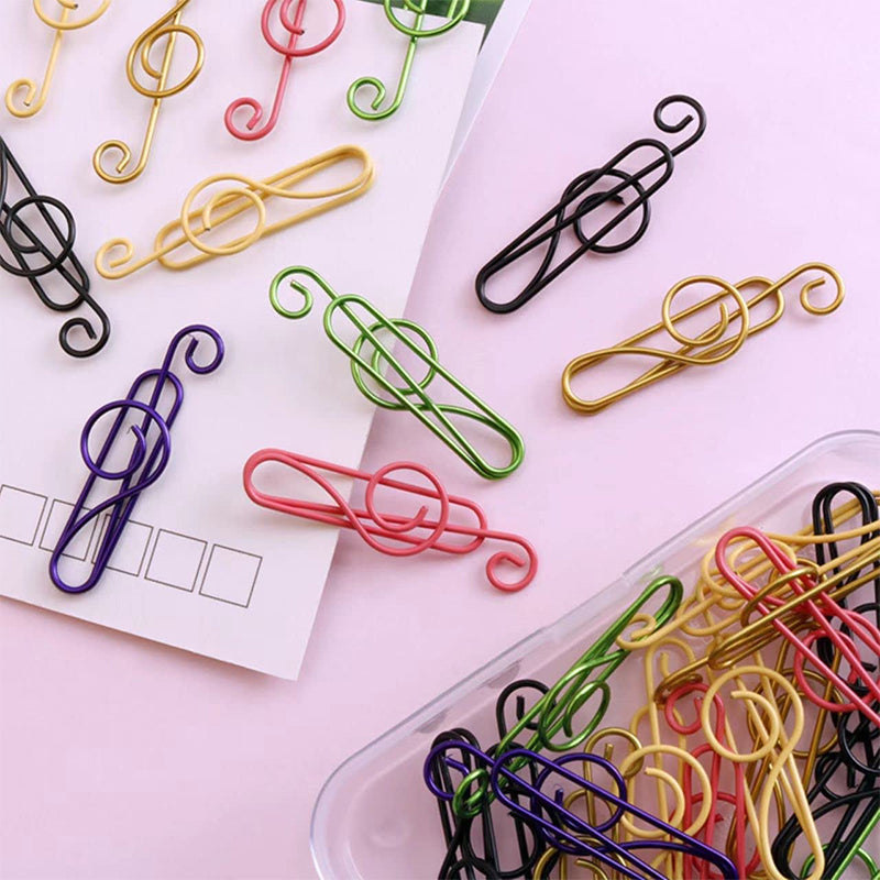 Colorful Metal Paper Clip Music Notes