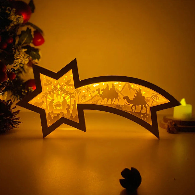 Befez | Traditional Wooden LED Xmas Star Lamp