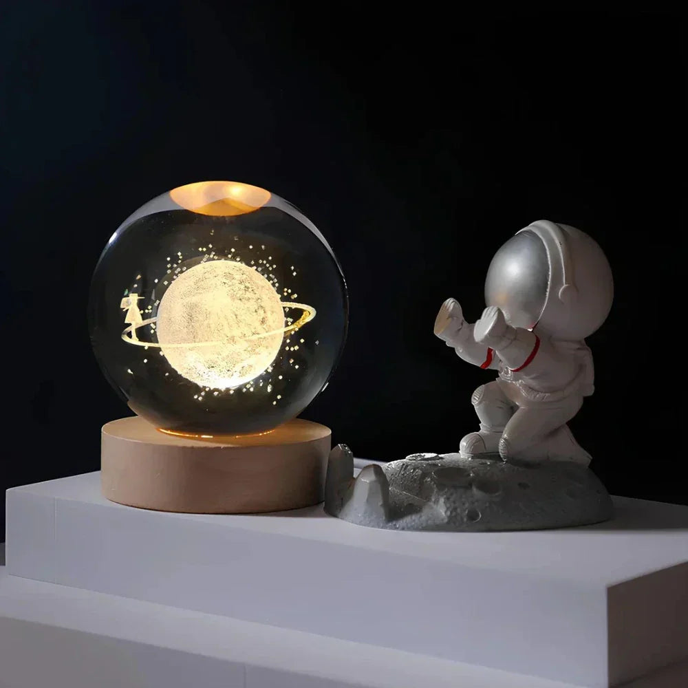3D Laser Engraved Glass Orb - Celestia