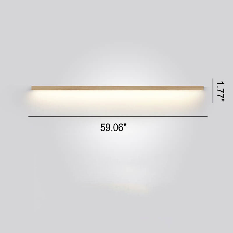 Natural Wooden Japanese LED Wall Lamp