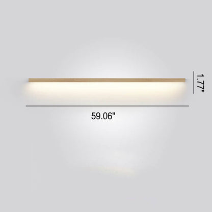 Natural Wooden Japanese LED Wall Lamp