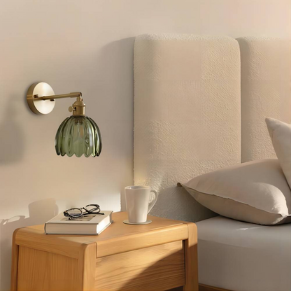 Vintage Style Glass Tulip Wall Light