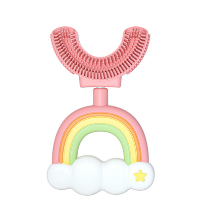 Soft Kids Toothbrush Colorful Rainbow Design