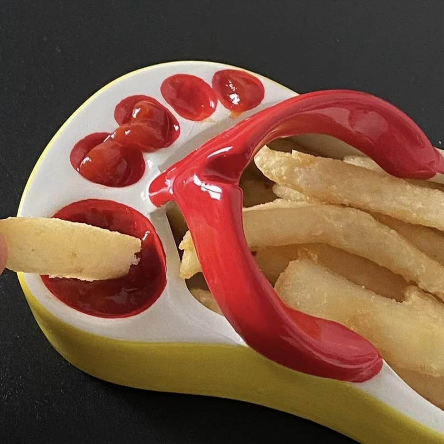 Colorful Ceramic Flip Flop Shaped Serving Dish