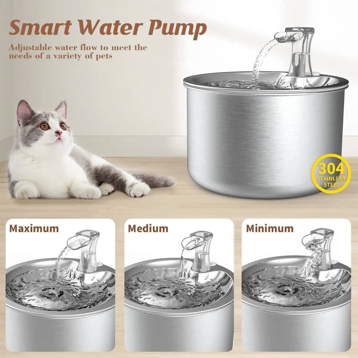 Automatic Pet Water Dispenser with Filter and Sensor