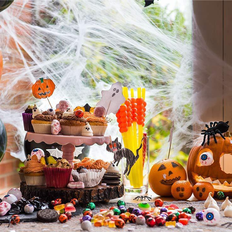 Creepy Halloween Decor, Stretchy Spider Web