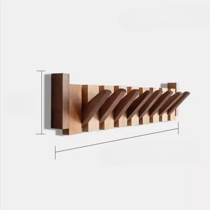 Stylish Wooden Coat Rack in Black and White Keyboard Style