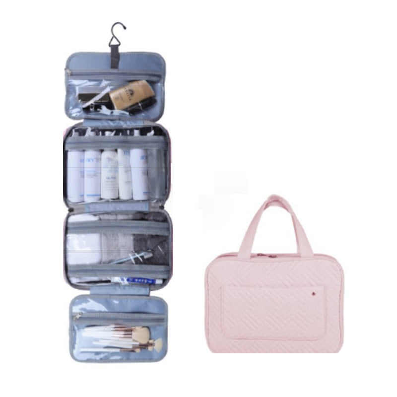 Portable Travel Toiletry Bag with 4 Pockets & Hook