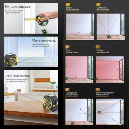 Multipurpose Infrared Laser Measuring Tape