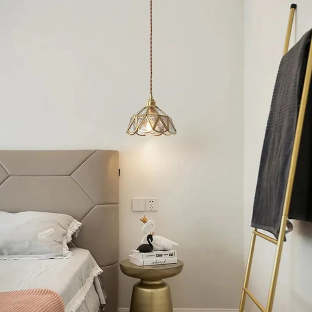 Colorful Stained Glass Hanging Lamp
