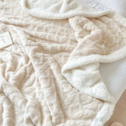 Cozy Double Sided Fleece Throw Blanket