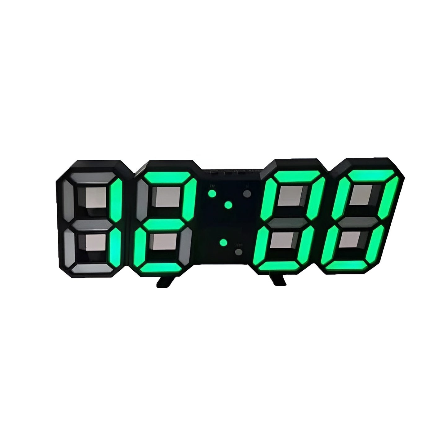 Stylish 3D LED Digital Wall Clock with Temp & Alarm