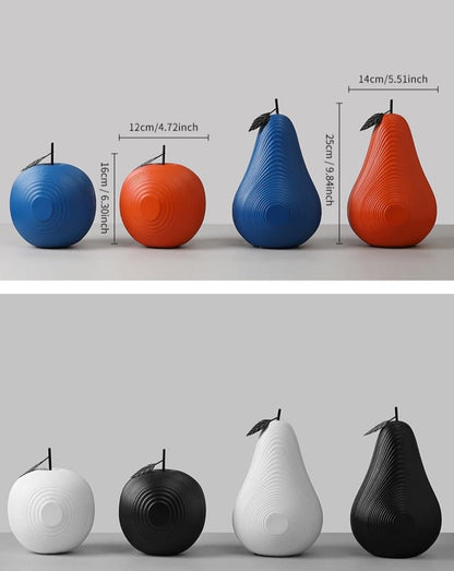 Colorful Apple Pear Decorative Fruit Sculpture