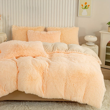 Cozy Soft Plush Duvet Cover Set with Zipper