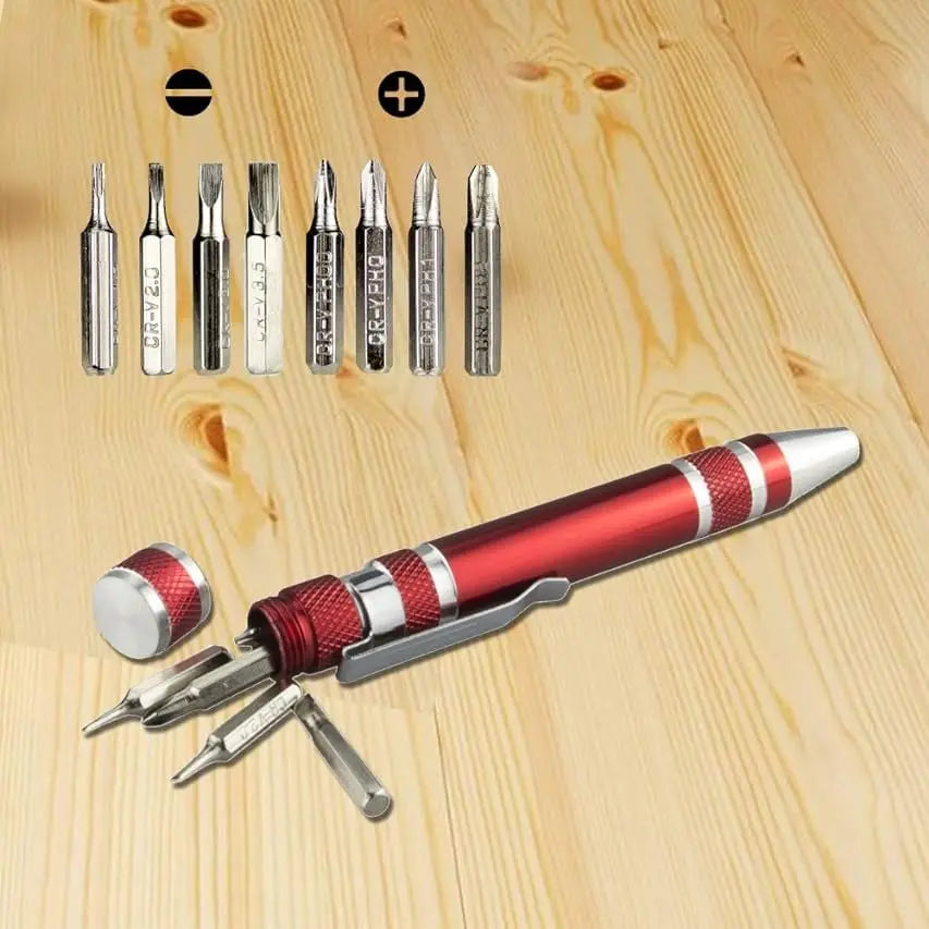Compact 8-in-1 Multi Tool Screwdriver Set