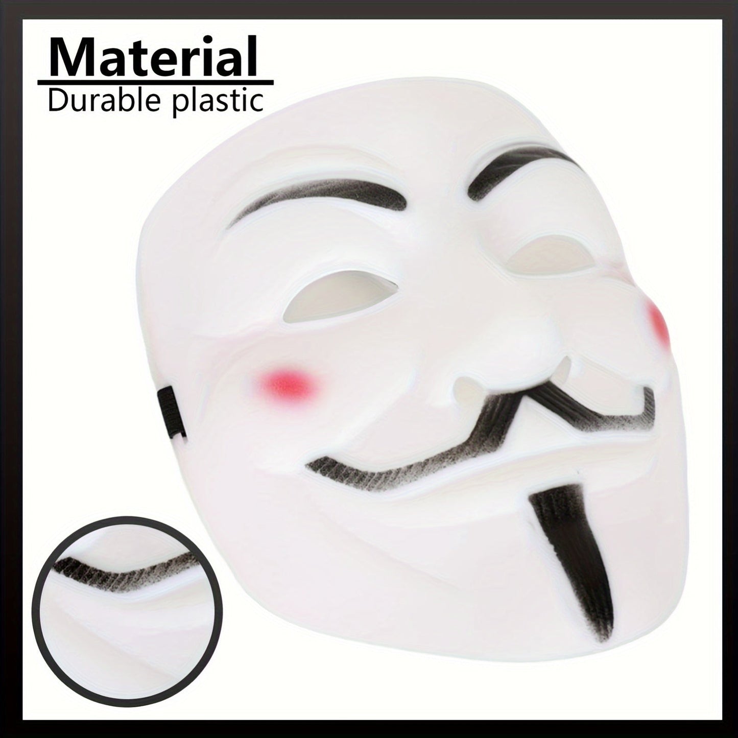 Scary Anonymous Men's Full Face Halloween Mask