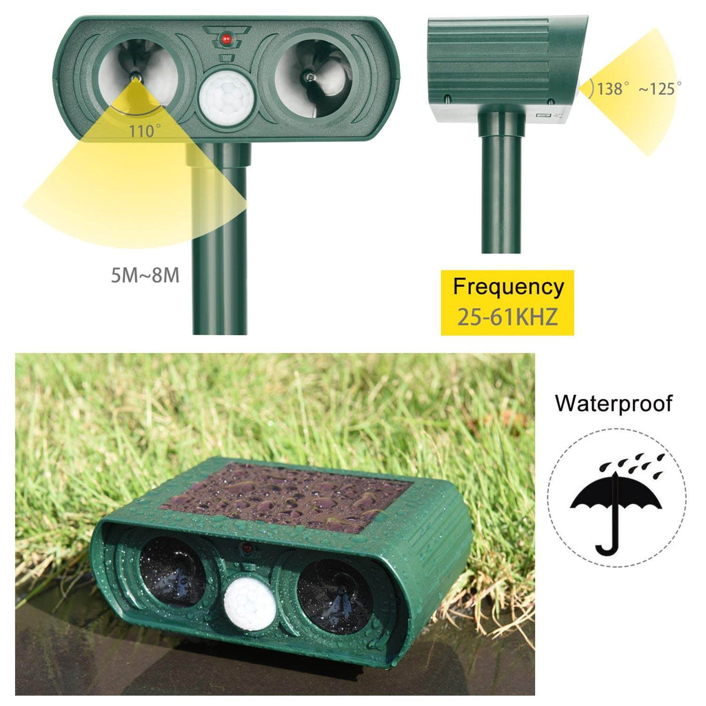 Outdoor Motion Activated Animal Repellent Ultrasonic Device