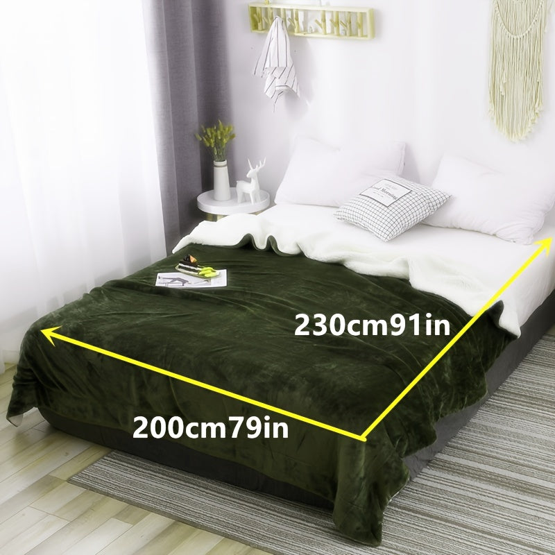 Plush Double Sided Fuzzy Blanket for Cozy Warmth
