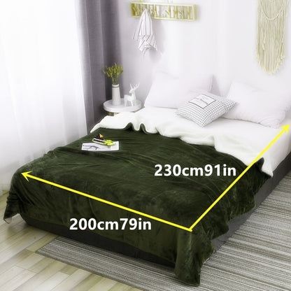 Plush Double Sided Fuzzy Blanket for Cozy Warmth