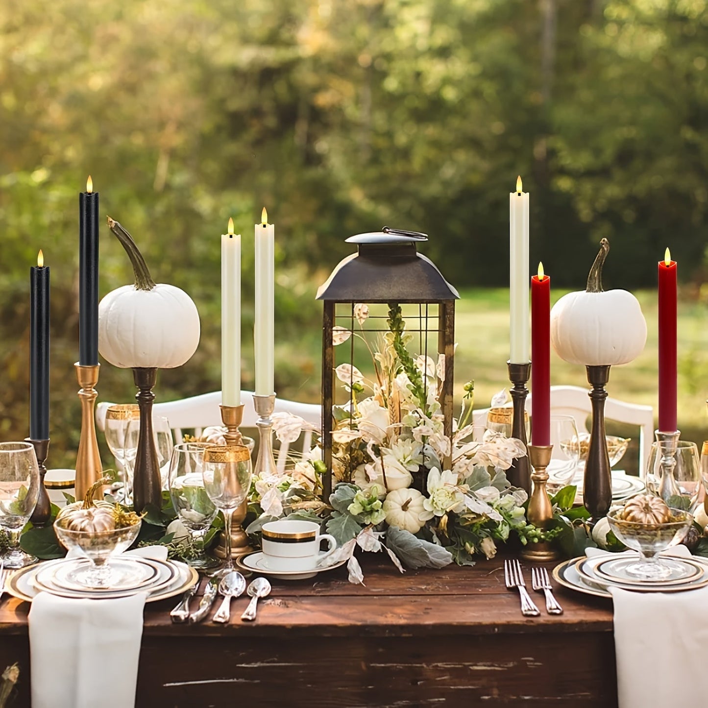 Warm LED Flicker Cone Candles