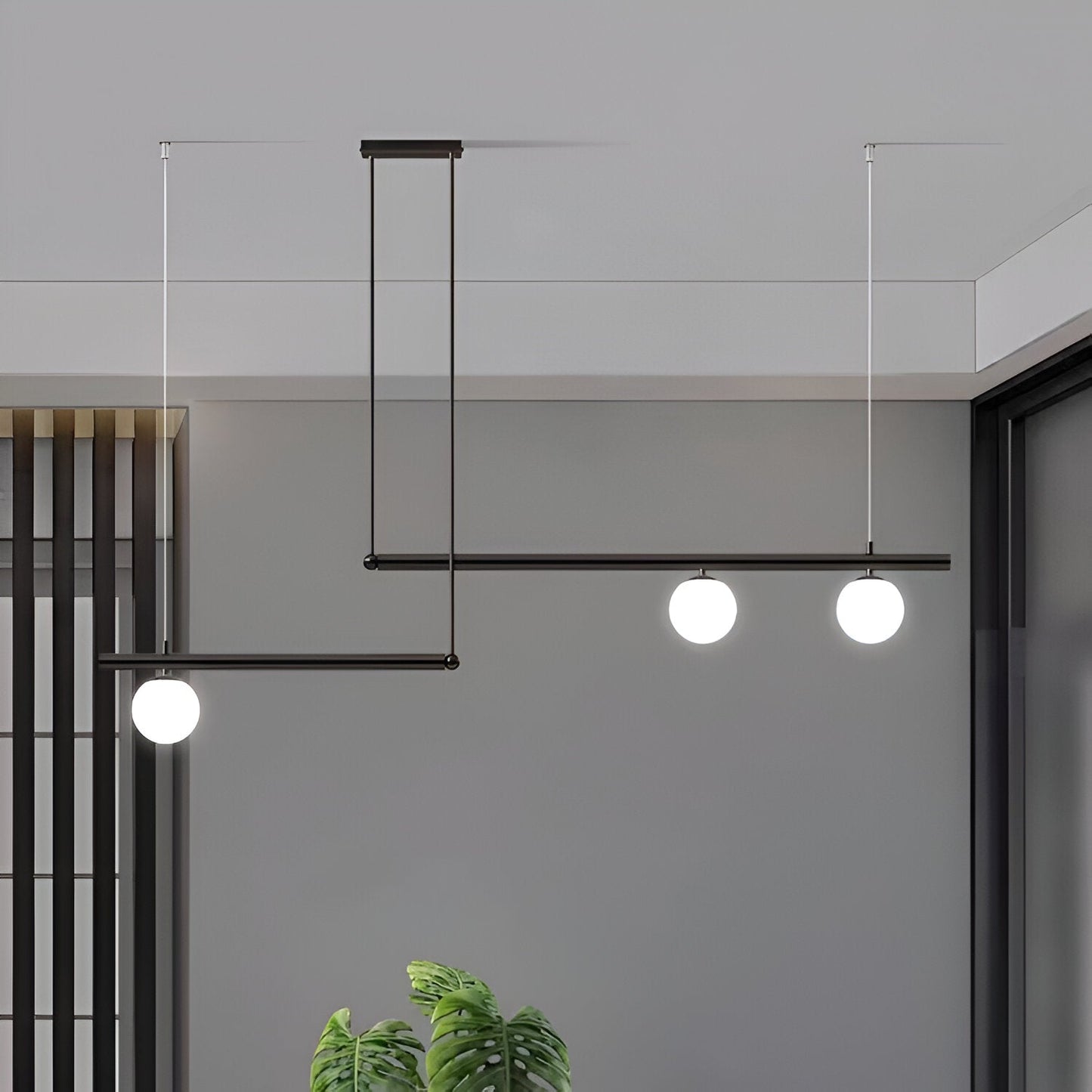 Modern Glass Linear Pendant Light