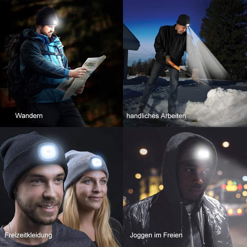 Detachable LED Light Beanie Cap