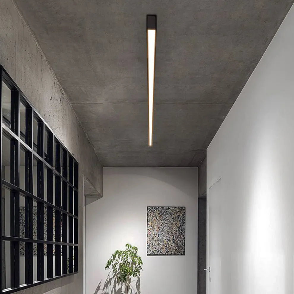 Sleek Black LED Ceiling Light Modern Linear Design - Befez