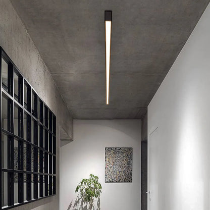 Sleek Black LED Ceiling Light Modern Linear Design - Befez