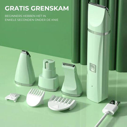 Pet Grooming Kit 4-in-1, Quiet Rechargeable Trimmer