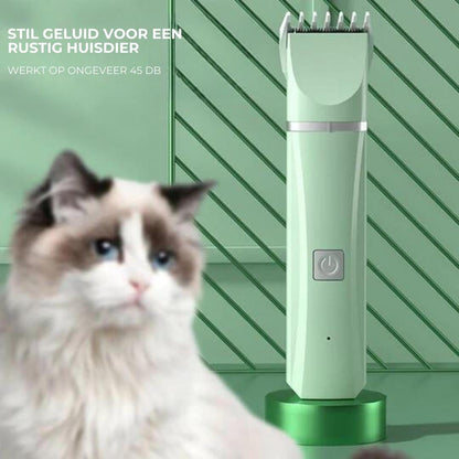Pet Grooming Kit 4-in-1, Quiet Rechargeable Trimmer