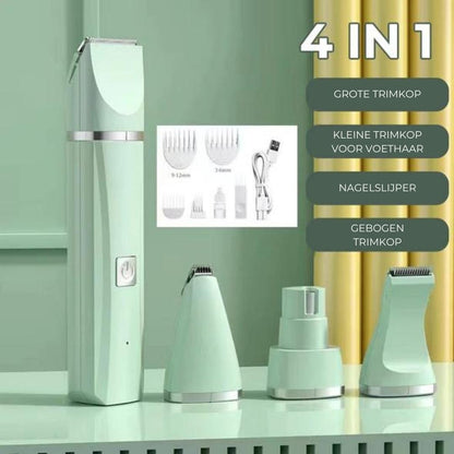 Pet Grooming Kit 4-in-1, Quiet Rechargeable Trimmer - Befez
