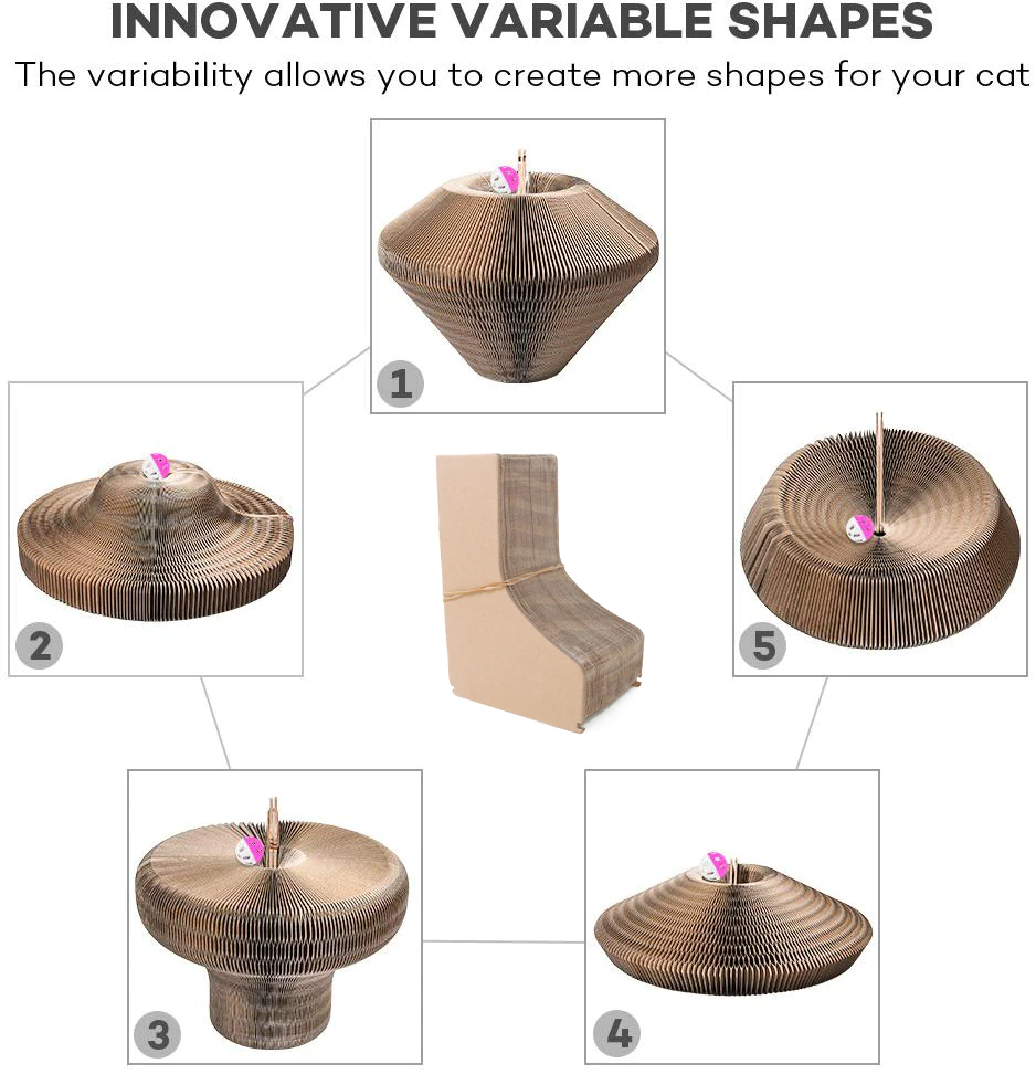 Folding Cat Scratcher Bed