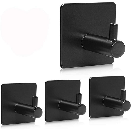 Strong 4-Pack Stainless Steel Wall Mount Hooks - Befez