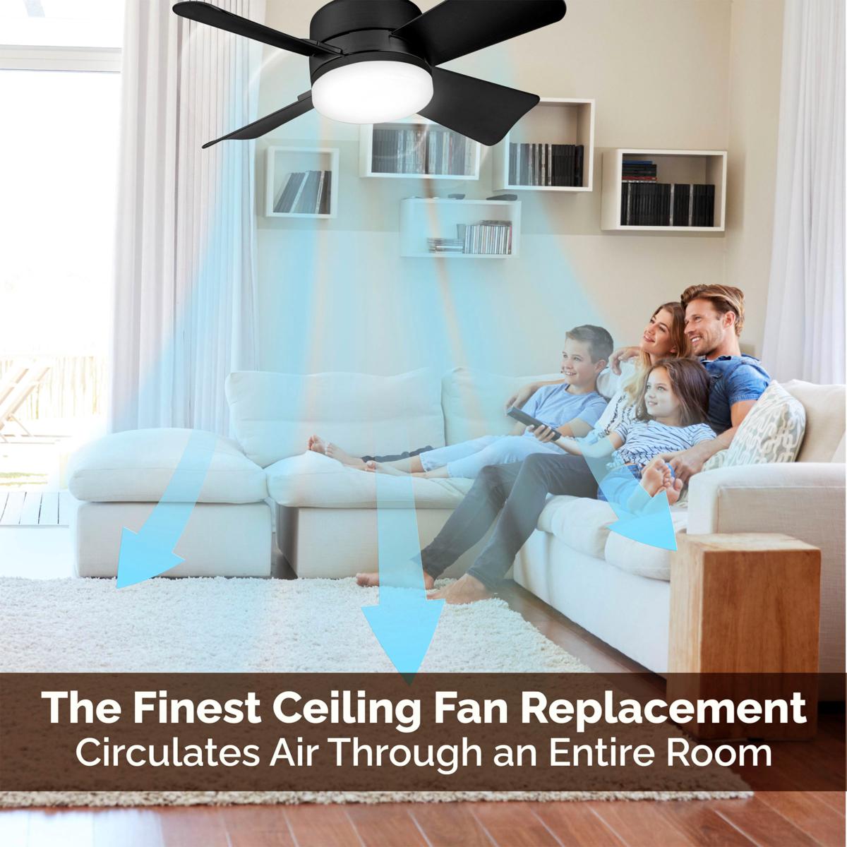 Compact 2-in-1 Ceiling Fan and Light with Remote