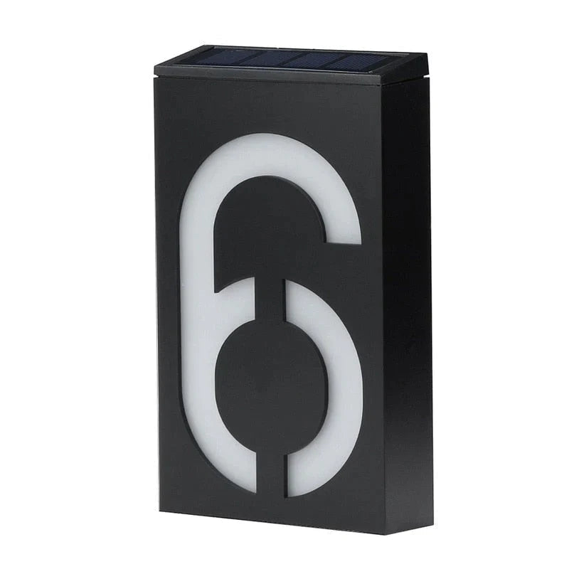 Befez Solar Powered House Number Sign