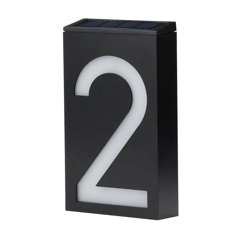 Befez Solar Powered House Number Sign