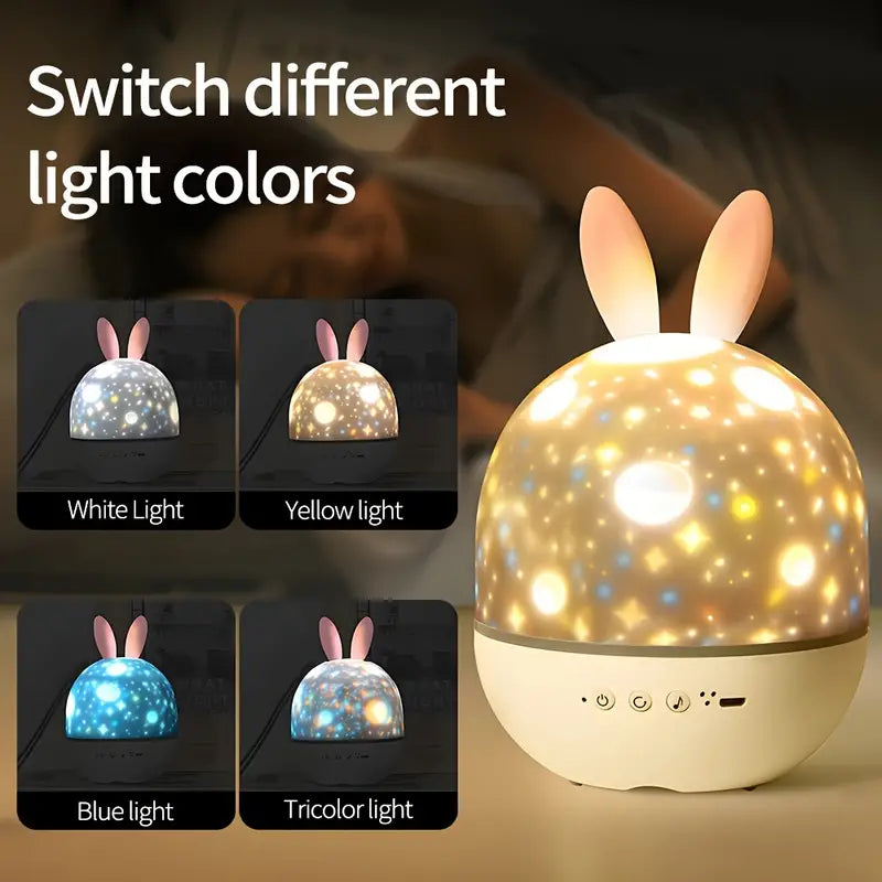 Befez | Cute Rabbit Night Light Star Projector
