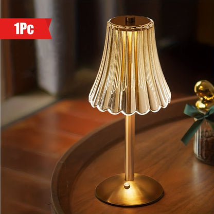 Luxury LED Crystal Desk Lamp with Touch Control