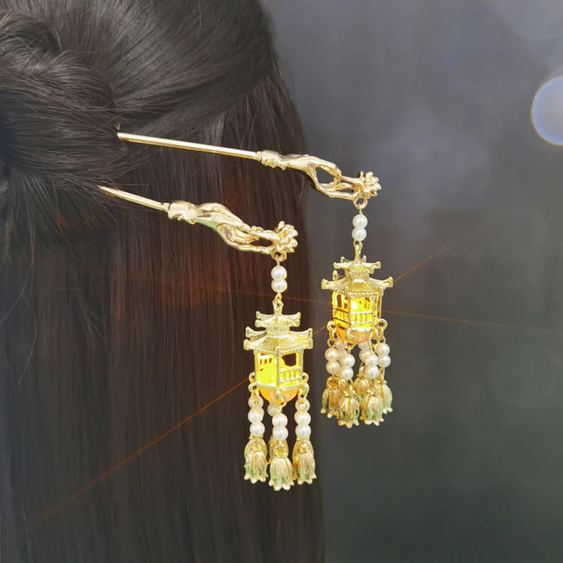 Vintage Inspired Hairpin Lantern Clips