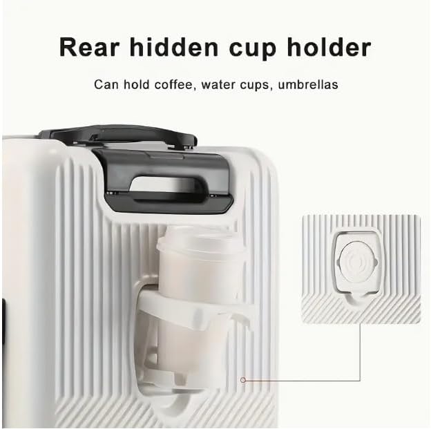 Durable Carry On Suitcase with USB Charger & Lock