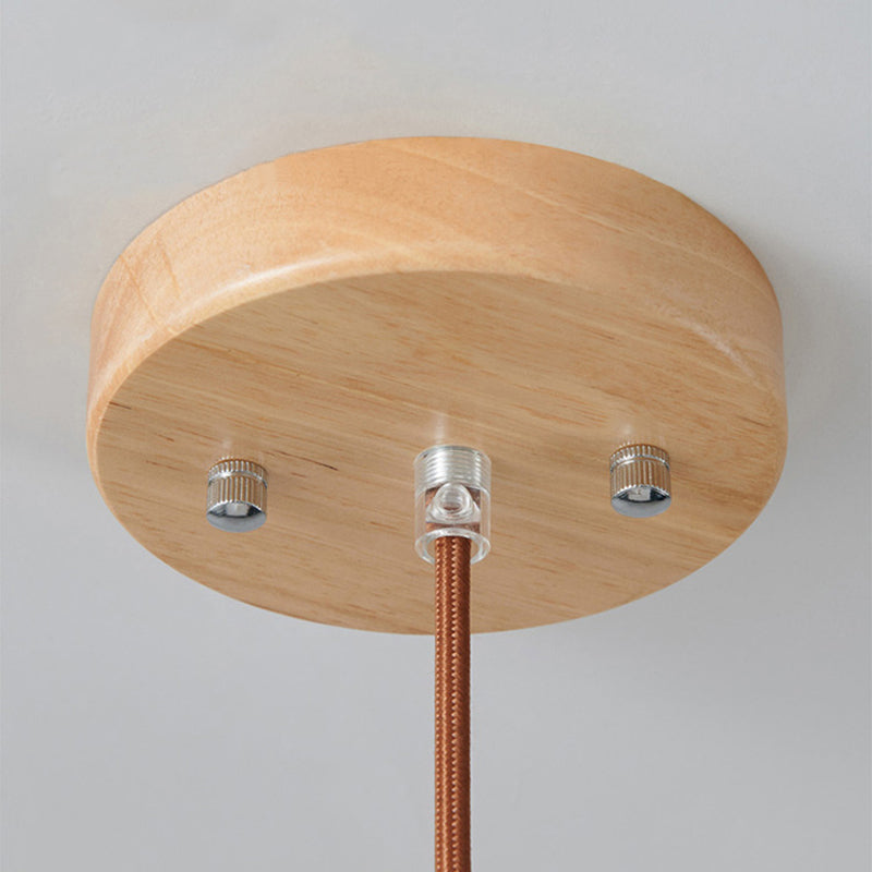 Rustic Wooden Glass Pendant Light