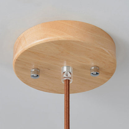 Rustic Wooden Glass Pendant Light