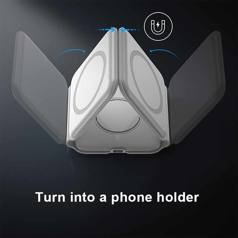 Compact 3 in 1 Portable Wireless Charging Pad